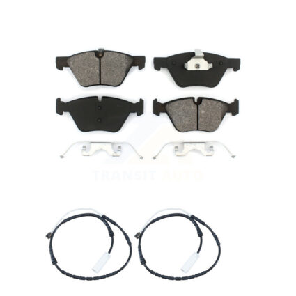 Front Semi-Metallic Disc Brake Pads And Wear Sensors Kit For 2012 BMW X1 xDrive28i KSW-100416