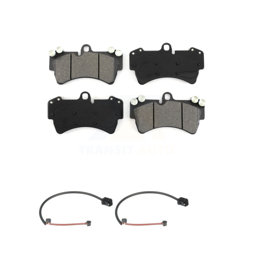Front Semi-Metallic Disc Brake Pads And Wear Sensors Kit For Audi Q7 Porsche Cayenne KSW-100417