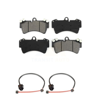 Front Semi-Metallic Disc Brake Pads And Wear Sensors Kit For Porsche Cayenne KSW-100418