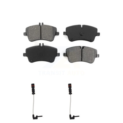 Front Semi-Metallic Brake Pad Wear Sensor Kit For 03 Mercedes-Benz CLK320 Coupe with 3.2L KSW-100424