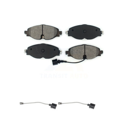 Front Semi-Metallic Brake Pads Extra Wear Sensor Kit For Volkswagen Golf Jetta SportWagen KSW-100426