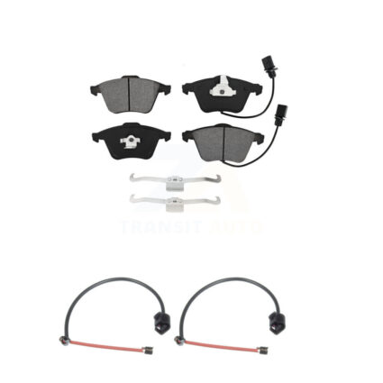 Front Semi-Metallic Brake Pads & Extra Wear Sensor Kit For 2012-2013 Audi TT Quattro 2.0L KSW-100432