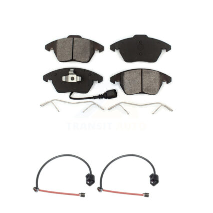 Front Semi-Metallic Brake Pads & Extra Wear Sensor Kit For 2012-2013 Audi TT Quattro 2.0L KSW-100433