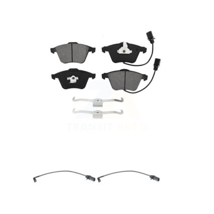 Front Semi-Metallic Disc Brake Pads And Extra Wear Sensor Kit For 2008 Audi A4 Quattro S4 KSW-100437