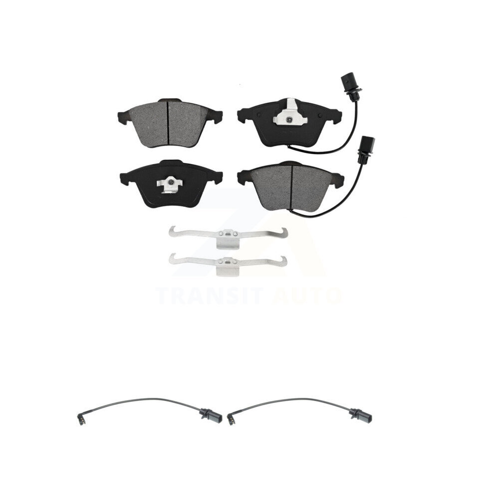 Front Semi-Metallic Disc Brake Pads And Extra Wear Sensor Kit For 2008 Audi A4 Quattro S4 KSW-100437