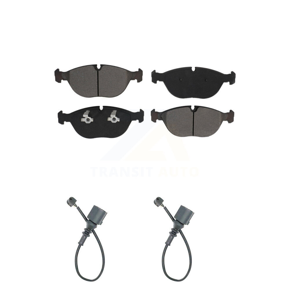 Front Semi-Metallic Brake Pad And Wear Sensor Kit For Audi TT Quattro Volkswagen R32 3.2L KSW-100445