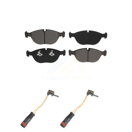 Front Semi-Metallic Disc Brake Pads And Wear Sensors Kit For 2006 Mercedes-Benz E350 AWD KSW-100455