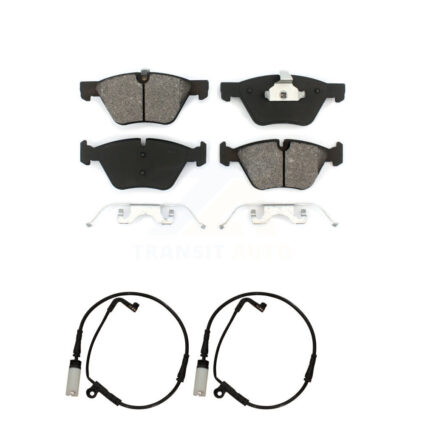 Front Semi-Metallic Disc Brake Pads And Wear Sensors Kit For BMW 525i KSW-100478