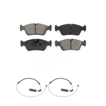 Front Semi-Metallic Disc Brake Pads And Wear Sensors Kit For 2001-2005 BMW 325xi 2.5L KSW-100485
