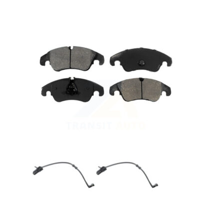 Front Semi-Metallic Disc Brake Pads And Wear Sensors Kit For Audi A7 Quattro A6 KSW-100487