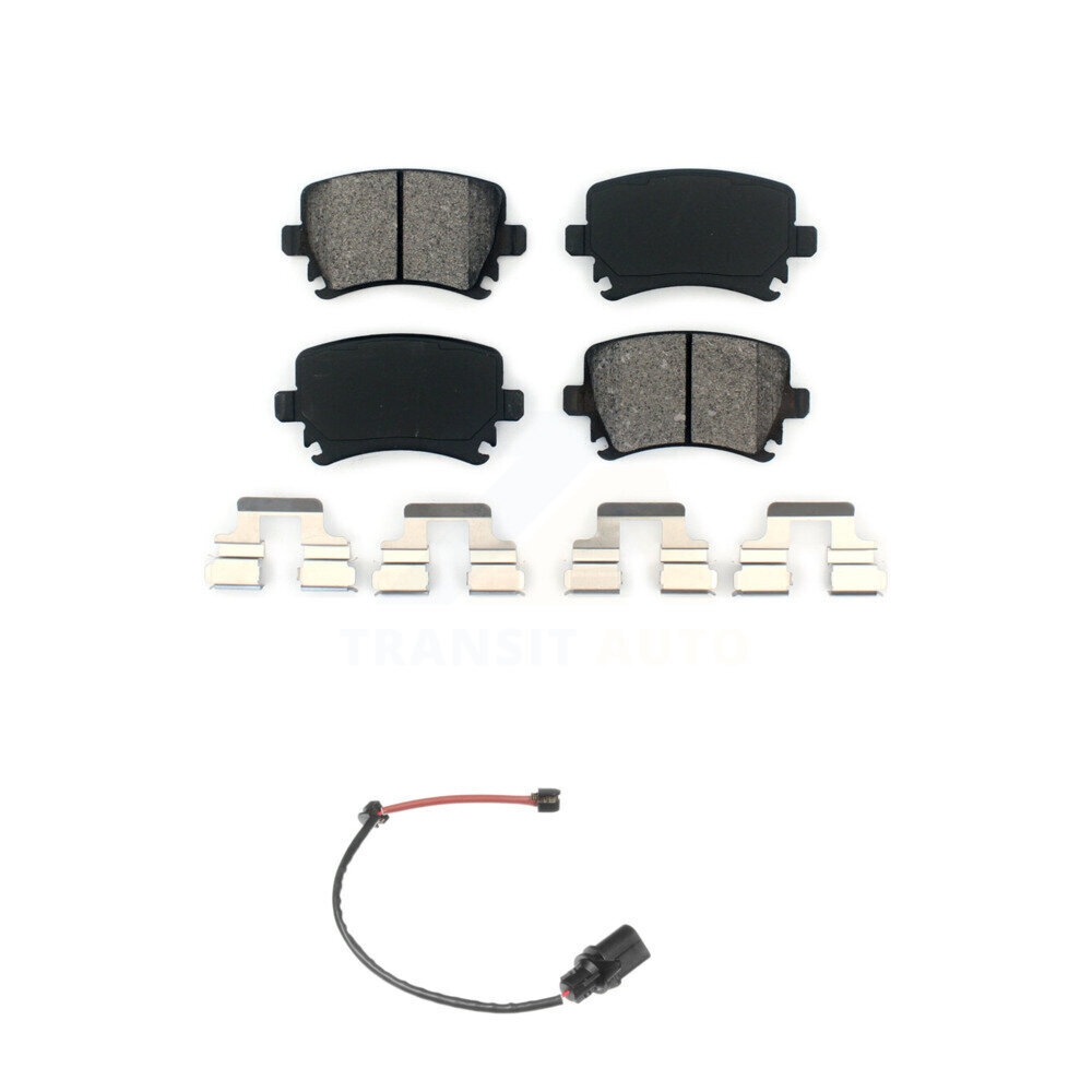 Rear Semi-Metallic Disc Brake Pads And Wear Sensors Kit For 2011 Audi A6 KSW-100506