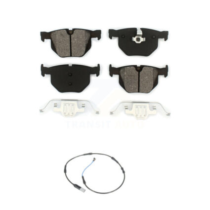 Rear Semi-Metallic Disc Brake Pads And Wear Sensors Kit For 2010 BMW 528i 3.0L KSW-100522