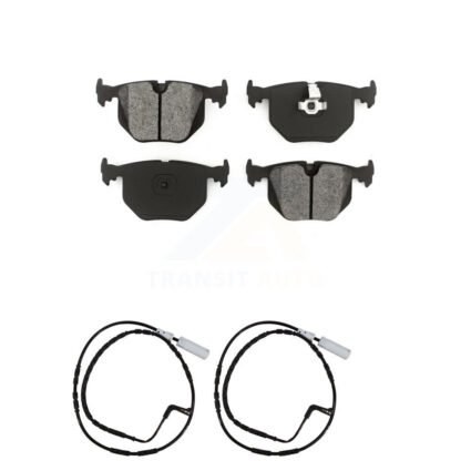 Rear Semi-Metallic Disc Brake Pads And Wear Sensors Kit For 2005 BMW 330xi 3.0L KSW-100596