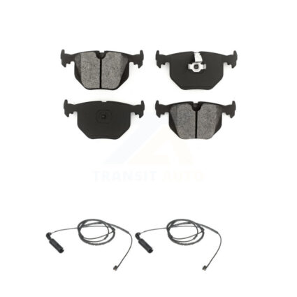 Rear Semi-Metallic Disc Brake Pads And Wear Sensors Kit For BMW 330Ci 330i 330xi 3.0L KSW-100603