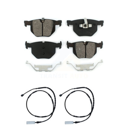 Rear Semi-Metallic Disc Brake Pads And Wear Sensors Kit For BMW 335i 335is 335d KSW-100604