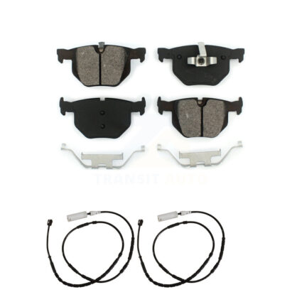 Rear Semi-Metallic Brake Pad And Wear Sensor Kit For 2013-2015 BMW X1 xDrive35i with 3.0L KSW-100612