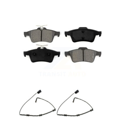 Rear Semi-Metallic Disc Brake Pads And Wear Sensors Kit For Jaguar XJ From VIN #V90866 KSW-100645