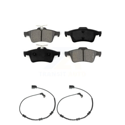 Rear Semi-Metallic Disc Brake Pads And Wear Sensors Kit For Jaguar XF XJ XK XKR KSW-100646
