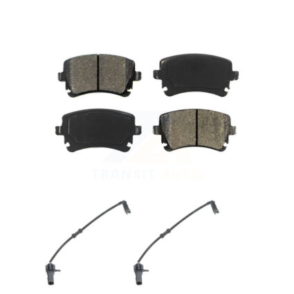 Rear Semi-Metallic Disc Brake Pads And Wear Sensor Kit For 2010 Audi A8 Quattro 6.0L/4.2L KSW-100654