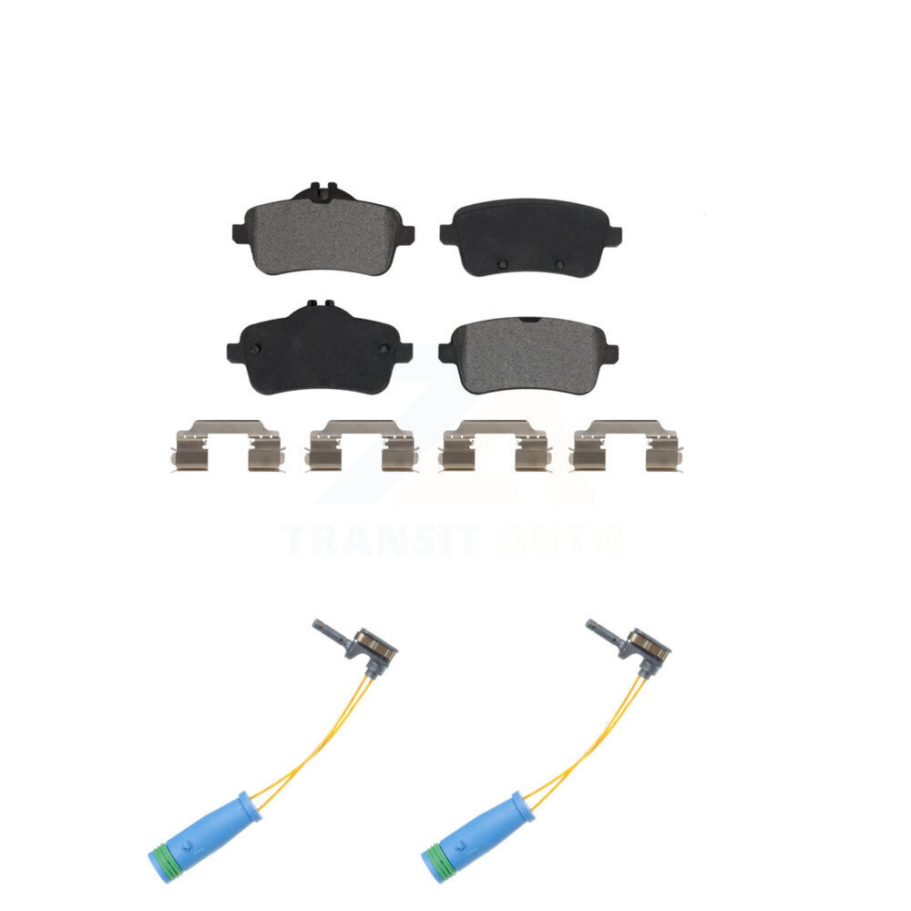 Rear Semi-Metallic Brake Pad & Wear Sensor Kit For 2014-2019 Mercedes-Benz CLA45 AMG 2.0L KSW-100657