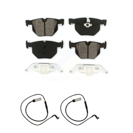 Rear Semi-Metallic Disc Brake Pads And Wear Sensors Kit For BMW 530xi 535i xDrive 535xi KSW-100660