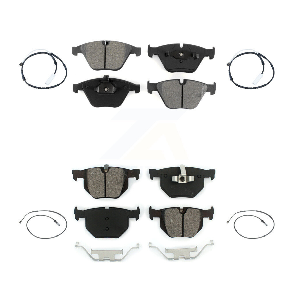 Front Rear Semi-Metallic Disc Brake Pads And Wear Sensors Kit For BMW 335i xDrive KSW-100678