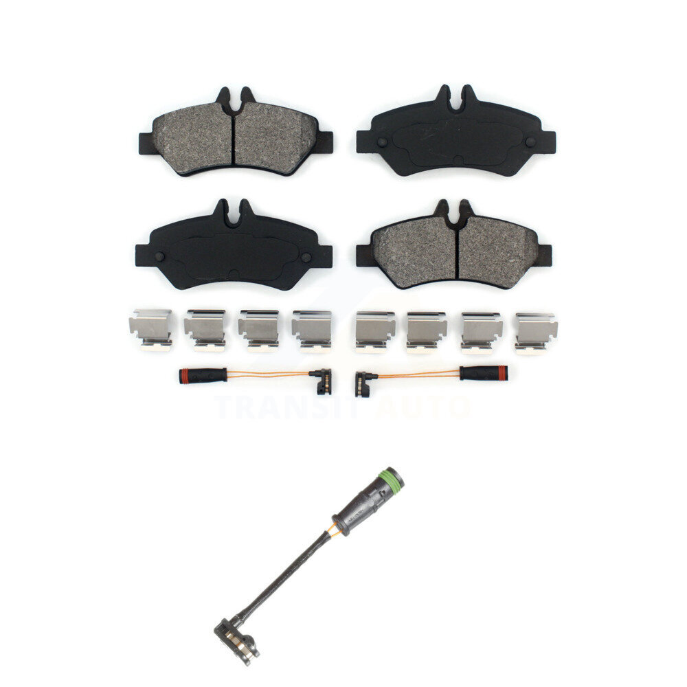 Rear Semi-Metallic Brake Pads & Extra Wear Sensor Kit For Freightliner Sprinter 2500 3500 KSW-100702