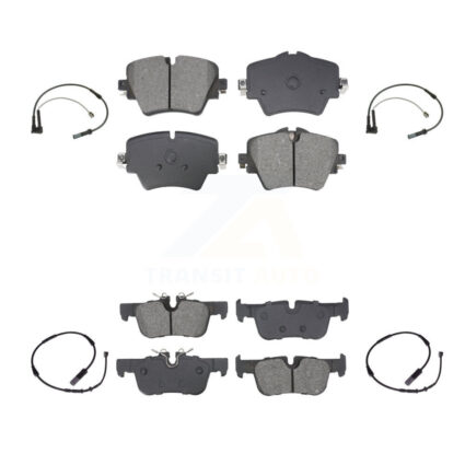Front Rear Semi-Metallic Brake Pad & Wear Sensor Kit For BMW X1 Mini Cooper Countryman X2 KSW-100717