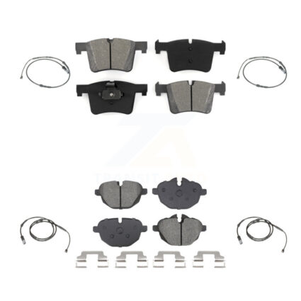 Front Rear Semi-Metallic Disc Brake Pads And Wear Sensors Kit For BMW X3 X4 KSW-100719