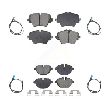 Front Rear Semi-Metallic Disc Brake Pads And Wear Sensors Kit For BMW X3 KSW-100727