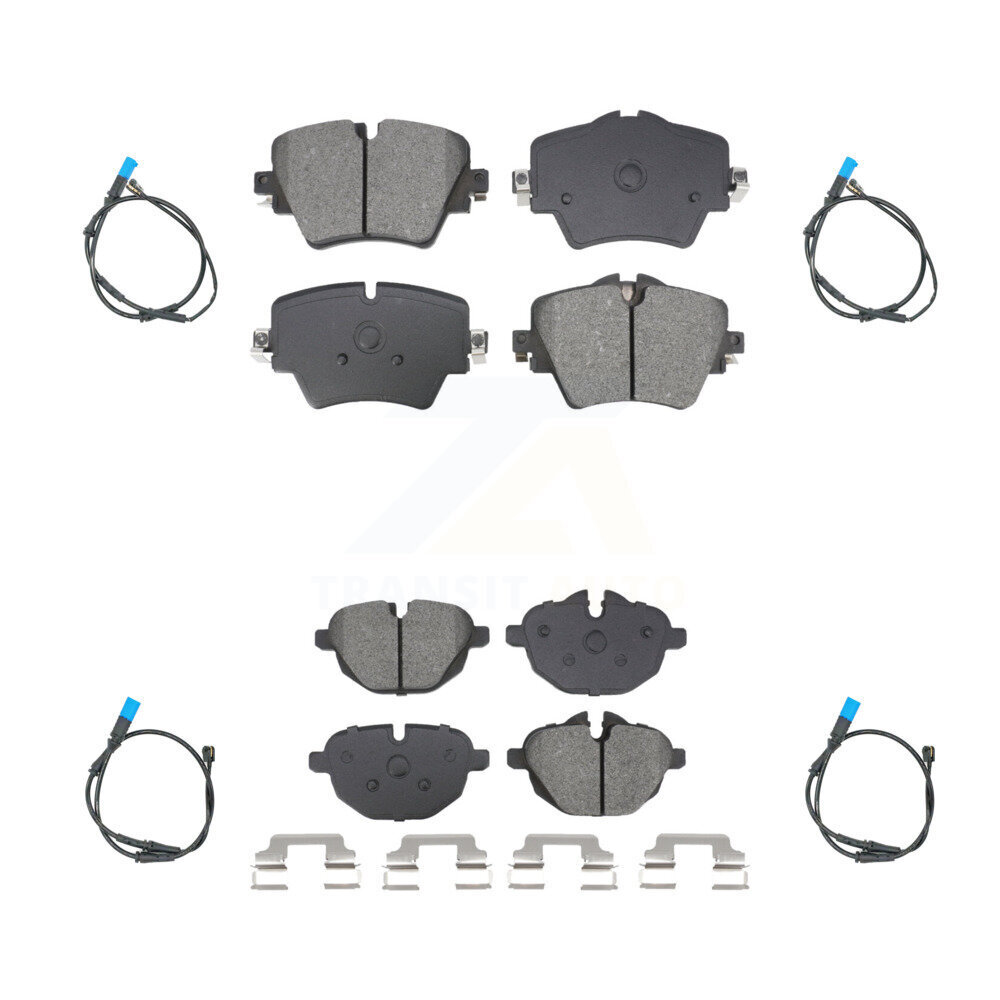 Front Rear Semi-Metallic Disc Brake Pads And Wear Sensors Kit For BMW X3 KSW-100727