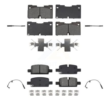 Front Rear Semi-Metallic Brake Pad Wear Sensor Kit For GMC Chevrolet Silverado 1500 Yukon KSW-100728