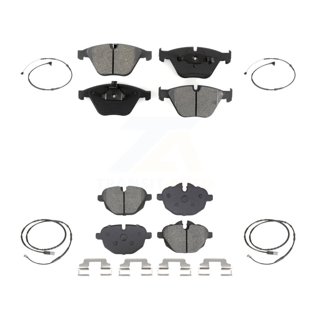 Front Rear Semi-Metallic Disc Brake Pads And Wear Sensors Kit For BMW Z4 KSW-100730