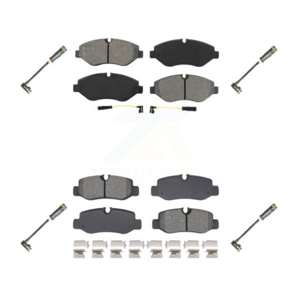 Front Rear Semi-Metallic Brake Pads & Extra Wear Sensor Kit For Mercedes-Benz Metris 2.0L KSW-100731