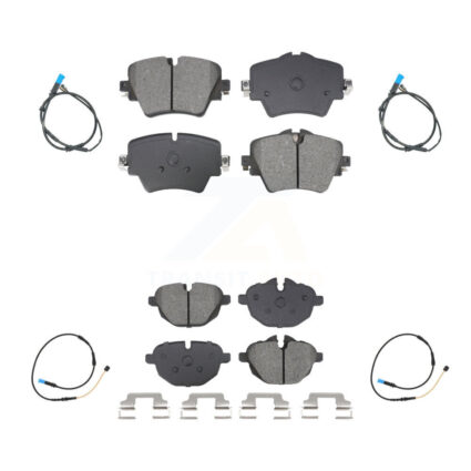 Front Rear Semi-Metallic Disc Brake Pads And Wear Sensors Kit For BMW X4 KSW-100732
