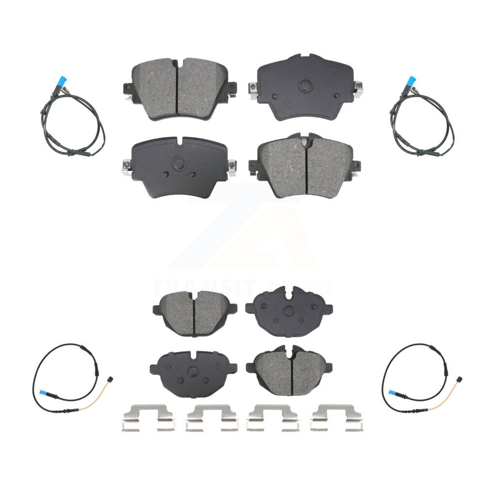 Front Rear Semi-Metallic Disc Brake Pads And Wear Sensors Kit For BMW X4 KSW-100732