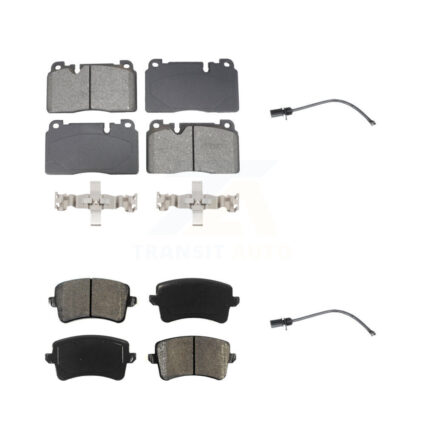 Front Rear Semi-Metallic Disc Brake Pads And Wear Sensors Kit For Audi Q5 To 5 3 2015 KSW-100733