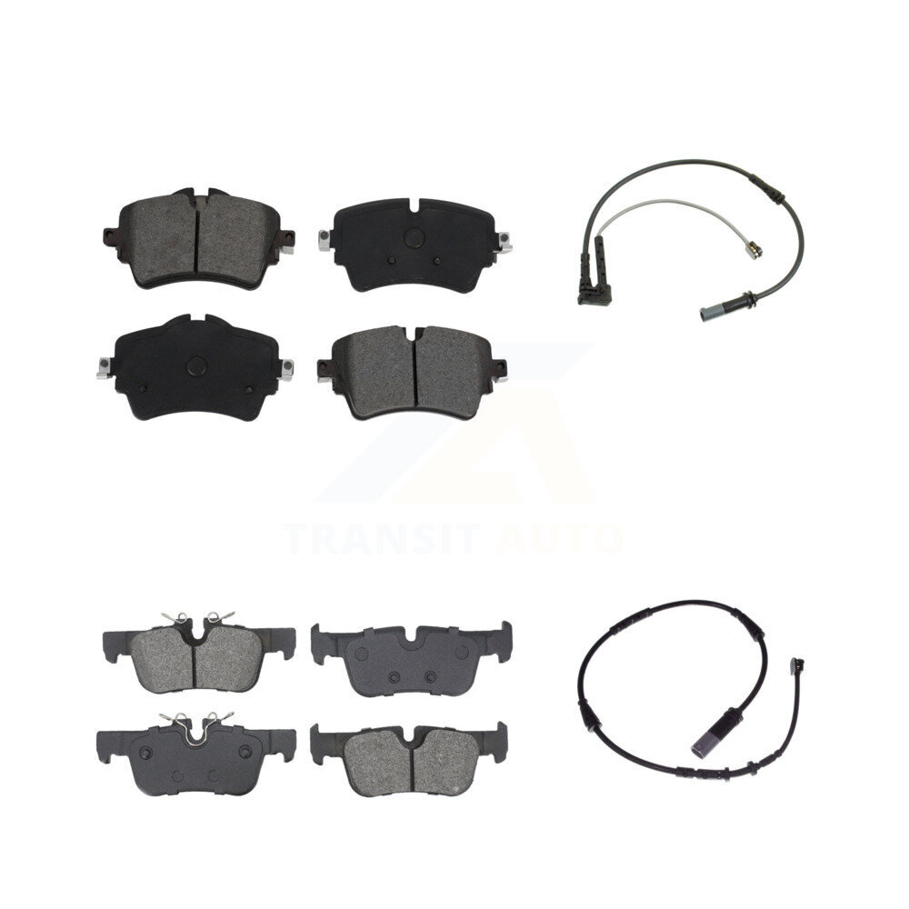 Front Rear Semi-Metallic Disc Brake Pads And Wear Sensors Kit For Mini Cooper Clubman KSW-100741