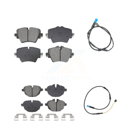 Front Rear Semi-Metallic Disc Brake Pads And Wear Sensors Kit For BMW X4 KSW-100742