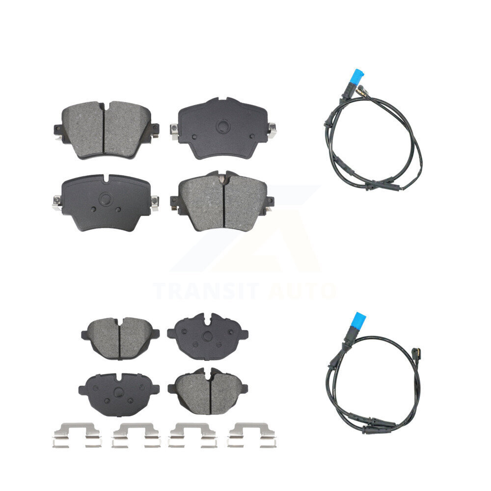 Front Rear Semi-Metallic Disc Brake Pads And Wear Sensors Kit For BMW X3 KSW-100743