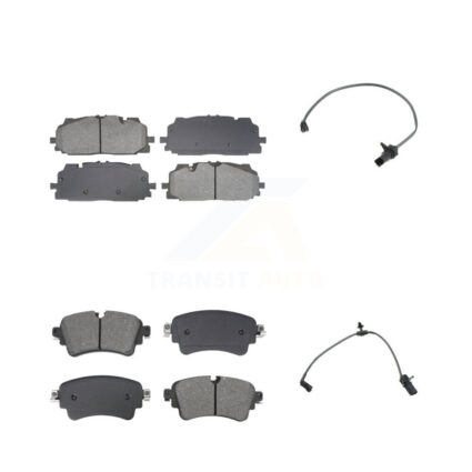 Front Rear Semi-Metallic Disc Brake Pads And Wear Sensors Kit For Audi S5 Sportback S4 KSW-100745