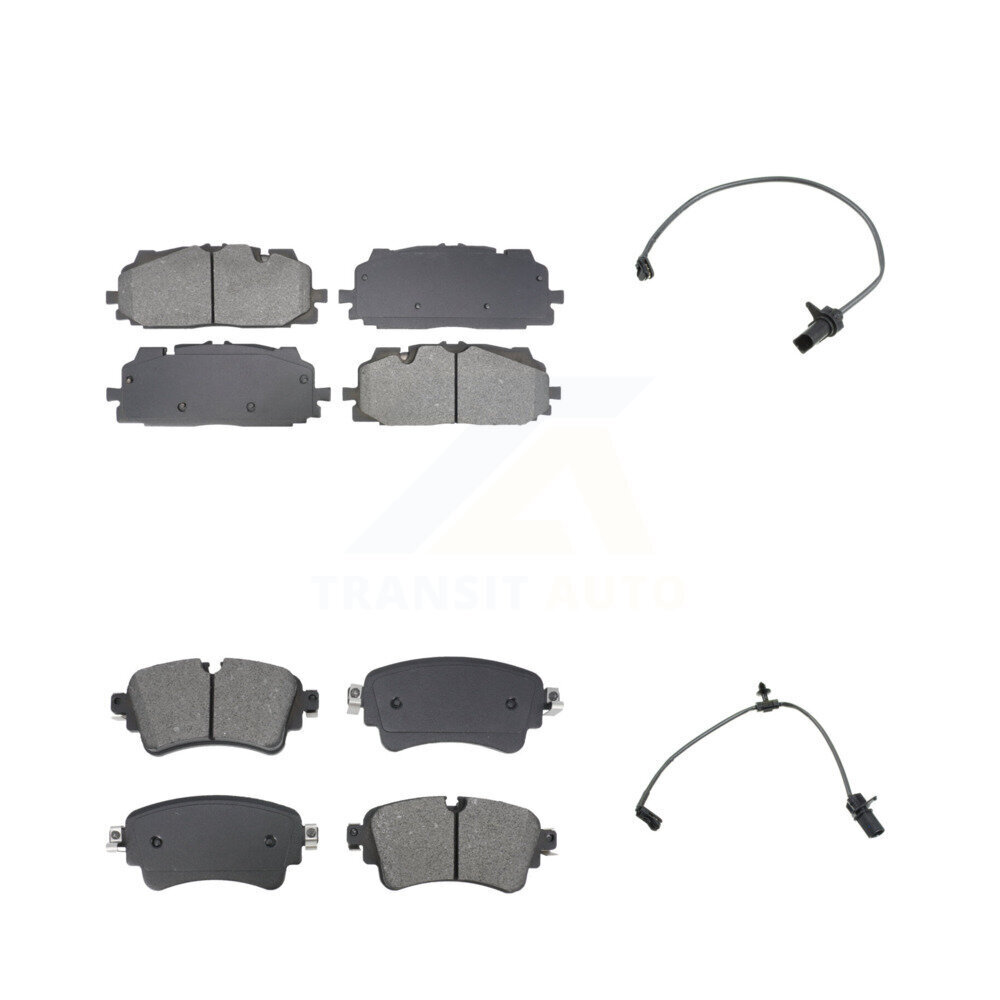 Front Rear Semi-Metallic Disc Brake Pads And Wear Sensors Kit For Audi S5 Sportback S4 KSW-100745