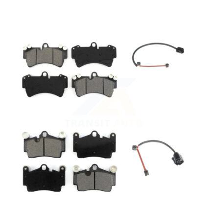 Front Rear Semi-Metallic Disc Brake Pads And Wear Sensors Kit For Audi Q7 Porsche Cayenne KSW-100749