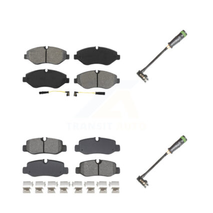 Front Rear Semi-Metallic Brake Pads & Extra Wear Sensor Kit For Mercedes-Benz Metris 2.0L KSW-100750