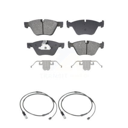 Front Semi-Metallic Disc Brake Pads And Wear Sensors Kit For BMW 528i KSW-100766