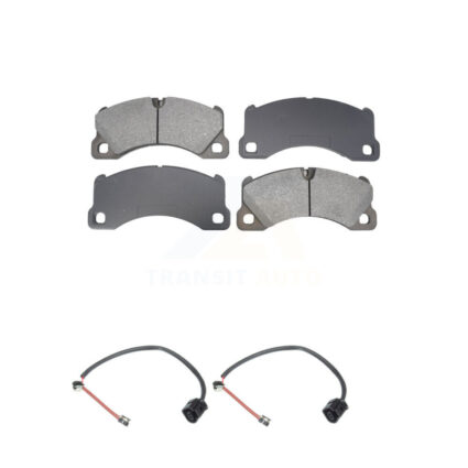 Front Semi-Metallic Disc Brake Pads And Wear Sensors Kit For Porsche Cayenne Panamera KSW-100774