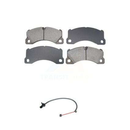 Front Semi-Metallic Disc Brake Pad & Wear Sensor Kit For Porsche Macan with Ceramic Rotor KSW-100782