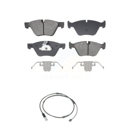 Front Semi-Metallic Disc Brake Pads And Wear Sensors Kit For BMW 528i KSW-100788