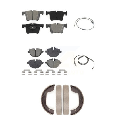 Front Rear Semi-Metallic Disc Brake Pad & Wear Sensor Kit (5Pc) For 2011 BMW X3 xDrive28i KSW-100839