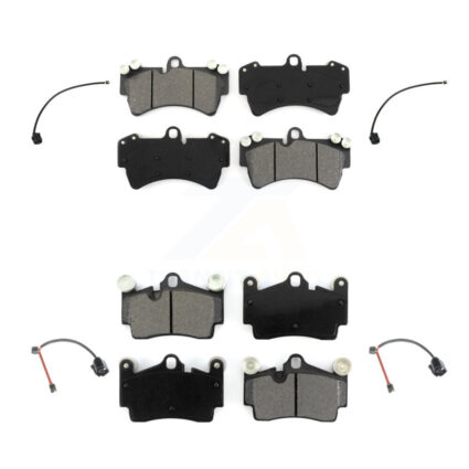 Front Rear Semi-Metallic Disc Brake Pads And Wear Sensors Kit For Audi Q7 KSW-100840